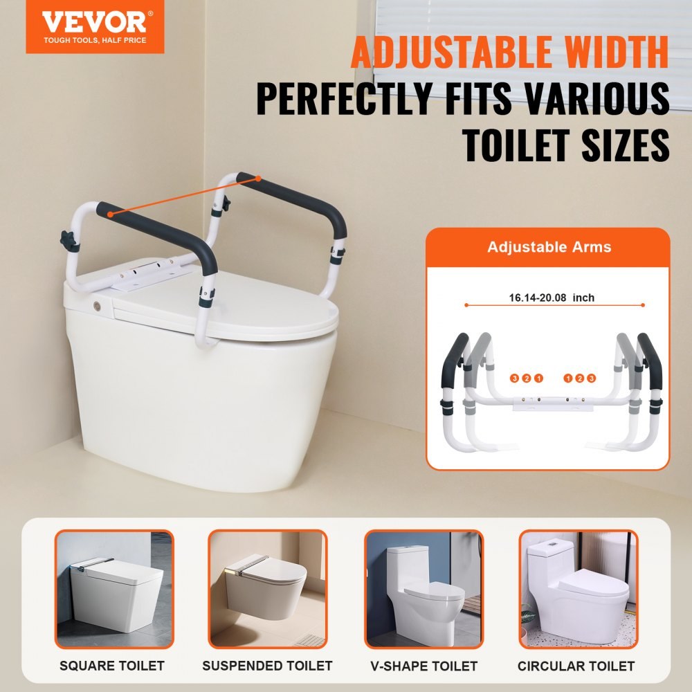 Barres d'appui pour toilette — VEVOR FBL900633