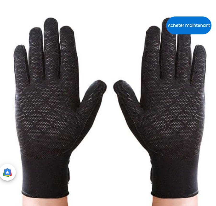 Gants pour l'arthrite — compression et chaleur