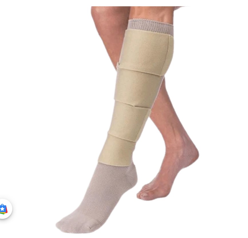 Système de compression à bandes ajustables — jambe